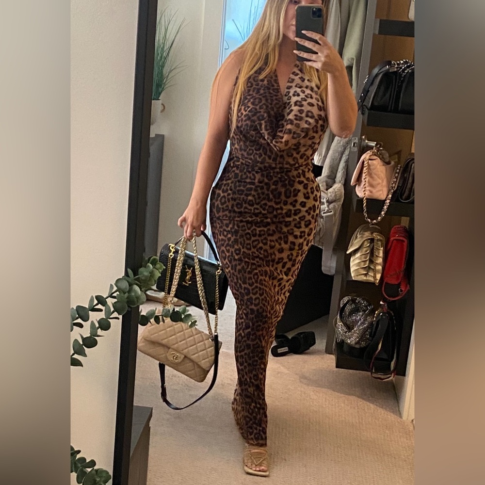 Zara Leopard Print Maxi Dress